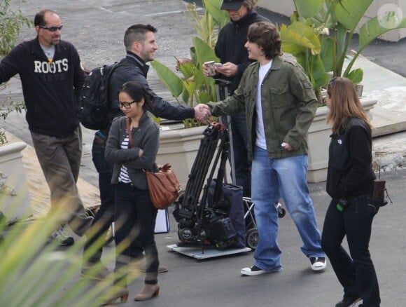 Prince Jackson se rend sur le tournage de la serie 90210 à Los Angeles, le 4 mars 2013.