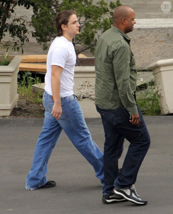 Prince Jackson sur le tournage de la serie 90210 à Los Angeles, le 4 mars 2013.