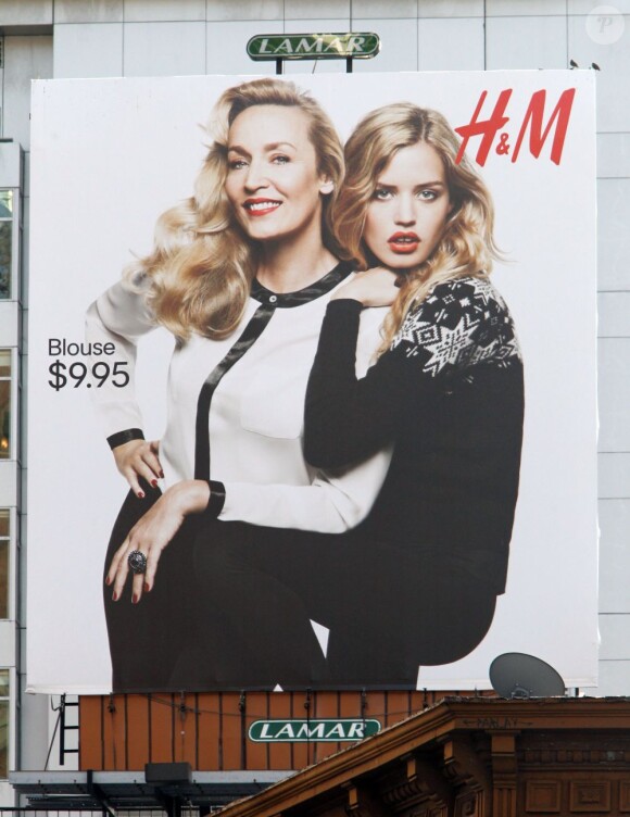 Georgia May Jagger et sa mère Jerry Hall prennent la pose pour H&M, le 11 janvier 2012.