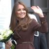 Kate Middleton, enceinte, visite l'Académie Havelock à Grimsby, le 5 mars 2013.