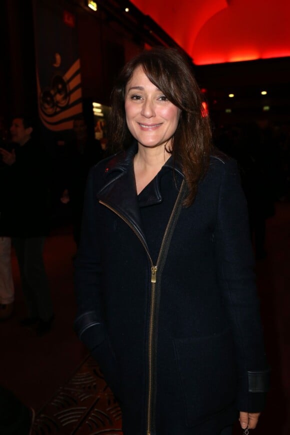 Daniela Lumbroso au gala "2000 femmes chantent contre le cancer" à l'Olympia de Paris, le 7 mars 2013.