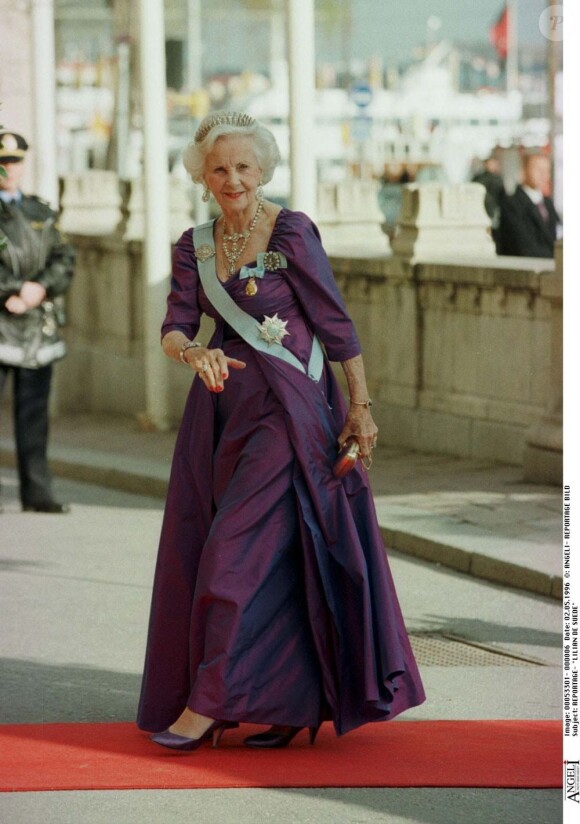 La princesse Lilian de Suède à Stockholm, le 2 mai 1996.