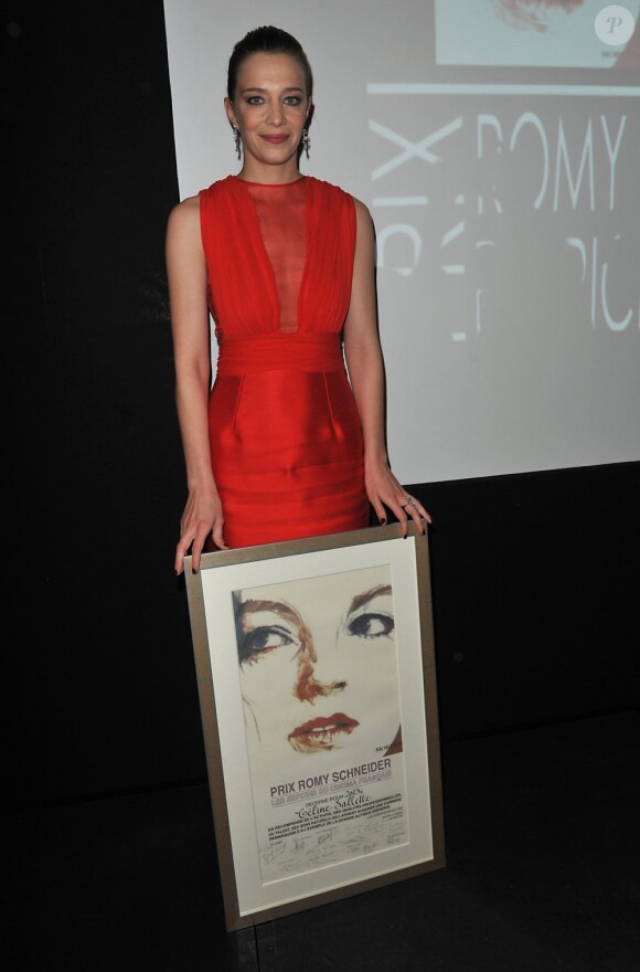 Céline Sallette lors de la remise des prix Patrick Dewaere et Romy Schneider à Paris le 11 mars 2013
