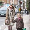 Geri Halliwell dans les rues du nord de Londres. Le 11 mars 2013.
