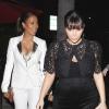Les deux stars de télé-réalité Kim Kardashian et La La Vasquez Anthony enceinte vont diner au restaurant Crustacean. Beverly Hills, le 19 mars 2013.