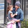 Gabriel Aubry va chercher sa fille Nahla à l'école à Los Angeles, le 20 mars 2013.