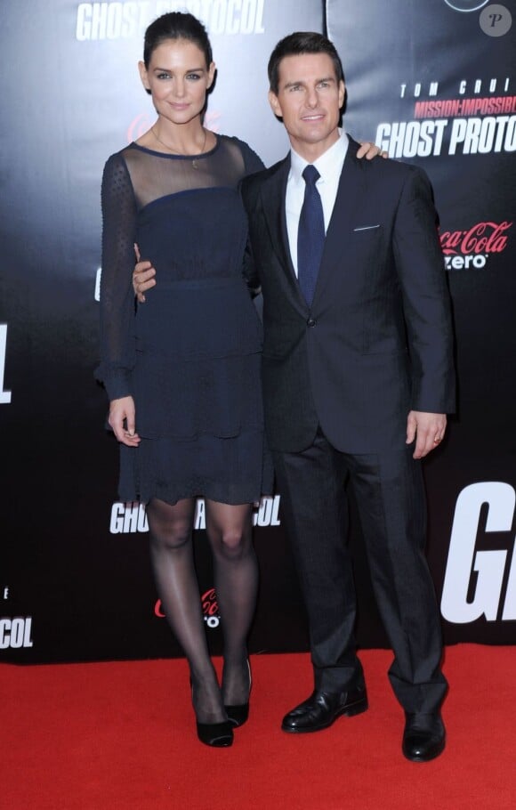 Tom Cruise et Katie, à la première de Mission Impossible : Ghost Protocol à New York, le 19 décembre 2011.