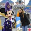 Mickey et Sandrine Quétier fêtent la prolongation du 20eme anniversaire de Disneyland Paris, le 23 mars 2013.