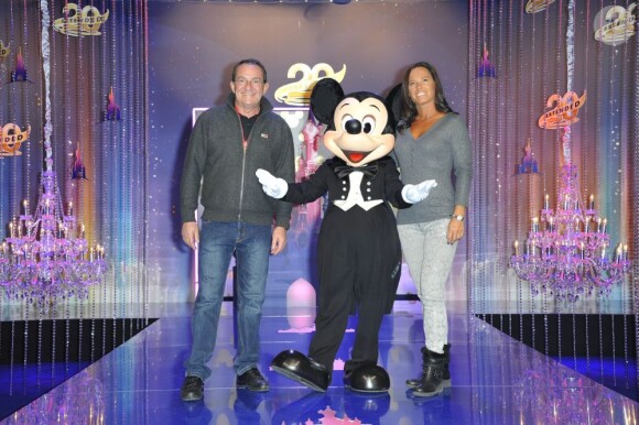 Nathalie Marquay et Jean-Pierre Pernaut fêtent la prolongation du 20eme anniversaire de Disneyland Paris, le 23 mars 2013.