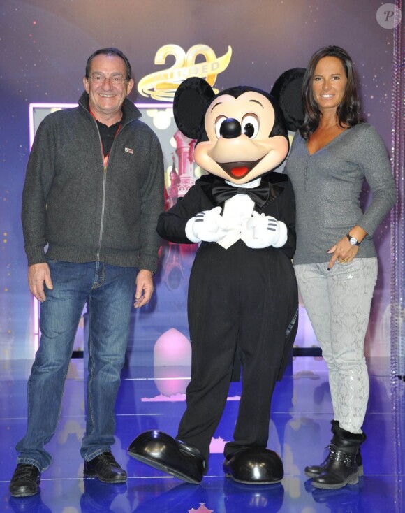 Nathalie Marquay et Jean-Pierre Pernaut fêtent la prolongation du 20eme anniversaire de Disneyland Paris, le 23 mars 2013.