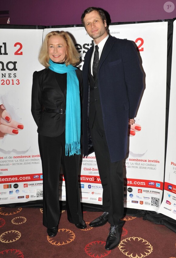 Brigitte Fossey et l'écrivain Robert Plagnol à la soirée de clôture du Festival 2 Cinéma de Valenciennes le 24 mars 2013.