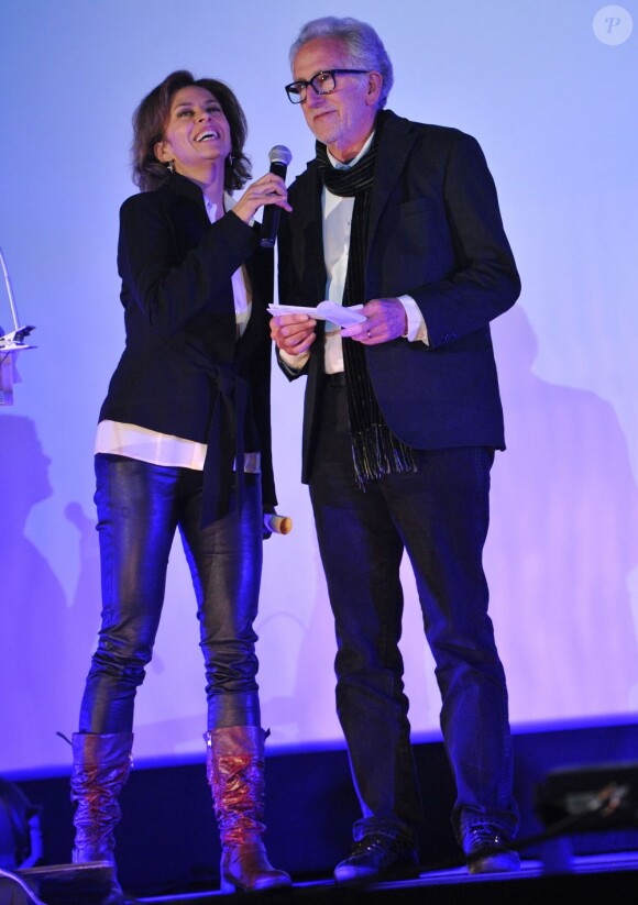 Corinne Touzet et Tom Stern pendant la soirée de clôture du Festival 2 Cinéma de Valenciennes le 24 mars 2013.