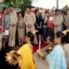 La princesse Mathilde de Belgique visitant une communauté locale de soins de santé à Baan Song, en Thaïlande, le 19 mars 2013.