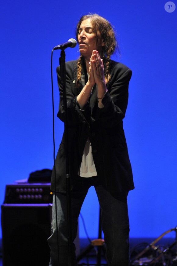 Patti Smith en concert à l'Opéra Garnier de Monaco, le 17 septembre 2012.