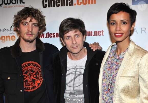 Niels Schneider, Sonia Rolland et Etienne Faure lors de l'avant-première du film Désordres à Paris le 26 mars 2013