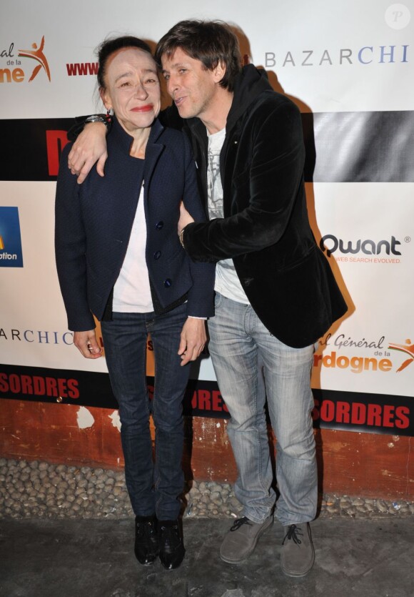 Etienne Faure et Dominique Frot lors de l'avant-première du film Désordres à Paris le 26 mars 2013