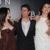 Tom Cruise, Olga Kurylenko et Andrea Riseborough se lâchent à l'avant-première du film Oblivion à Rio de Janeiro, le 27 mars 2013.