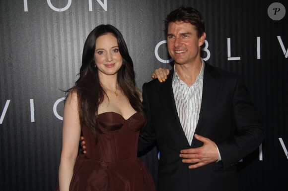 Tom Cruise et Andrea Riseborough lors de l'avant-première du film Oblivion à Rio de Janeiro, le 27 mars 2013.