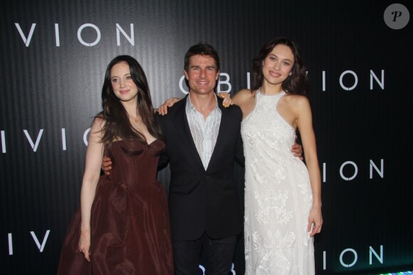 Andrea Riseborough, Tom Cruise et Olga Kurylenko à l'avant-première du film Oblivion à Rio de Janeiro, le 27 mars 2013.