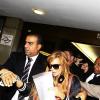 Lindsay Lohan à son arrivée très agitée à l'aéroport de Sao Paulo le 28 mars 2013.