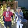 Chris Martin et Gwyneth Paltrow dans les rues de Los Angeles, le 26 octobre 2012.