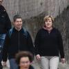 Angela Merkel et son mari Joachim Sauer en balade dans les ruelles d'Ischia en Italie le 30 mars 2013.