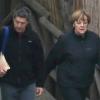 Angela Merkel et son mari Joachim Sauer en balade dans les ruelles d'Ischia en Italie le 30 mars 2013.