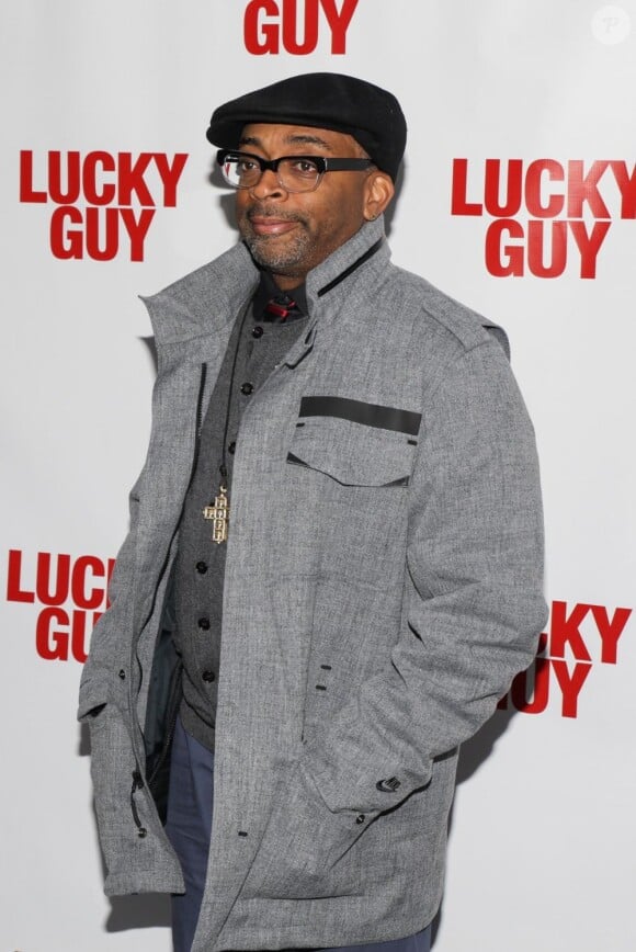 Spike Lee lors de la présentation de la pièce Lucky Guy à New York le 1er avril 2013