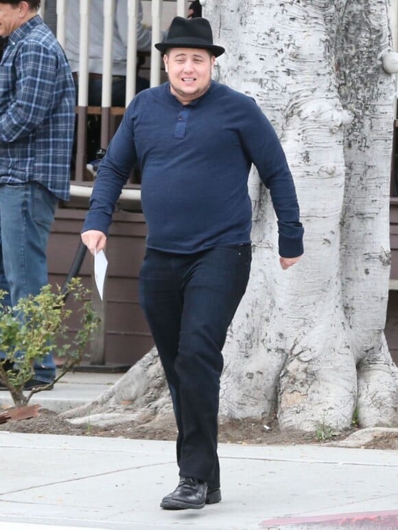 Exclusif - Chaz Bono, le fils de Cher, et un ami sont allés déjeuner au restaurant Le Pain Quotidien à West Hollywood, le 31 mars 2013.