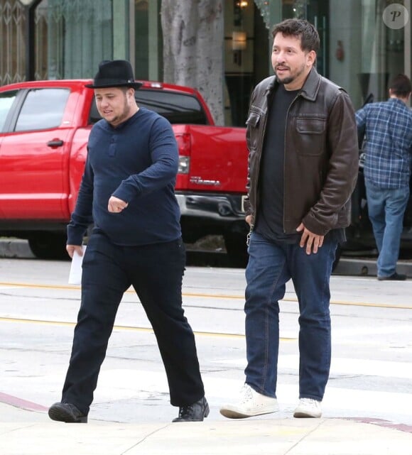 Exclusif - Chaz Bono et un copain sont allés déjeuner au restaurant Le Pain Quotidien à West Hollywood, le 31 mars 2013.