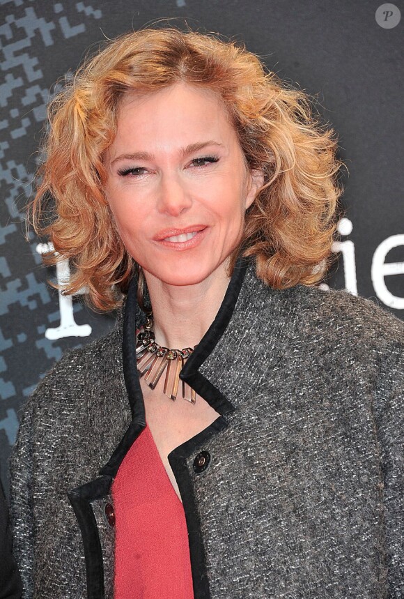 Pascale Arbillot sur le tapis rouge du Festival International du Film Policierà Beaune le 4 avril 2013.