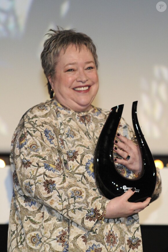 Kathy Bates reçoit un hommage au Festival International du Film Policier à Beaune le 4 avril 2013.