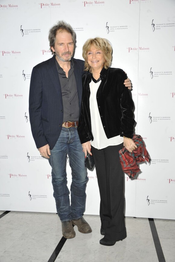 Christopher et Danièle Thompson, sa mère, à Paris le 21 janvier 2013
