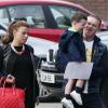 Wayne Rooney avec sa femme Coleen et leur fils Kai à Wilmslow, le 6 mars 2013.