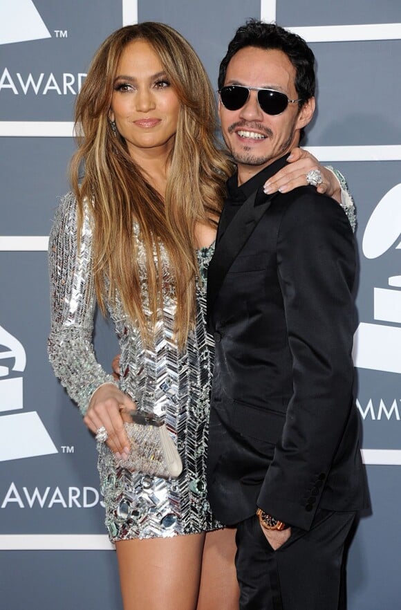 Jennifer Lopez et Marc Anthony lors des Grammy Awards à Los Angeles, le 13 février 2011.