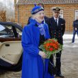  La reine Margrethe II de Danemark, costumière de talent et renommée, au vernissage de l'exposition Chasubles, l'église et l'artiste, à Copenhague le 6 avril 2013. 