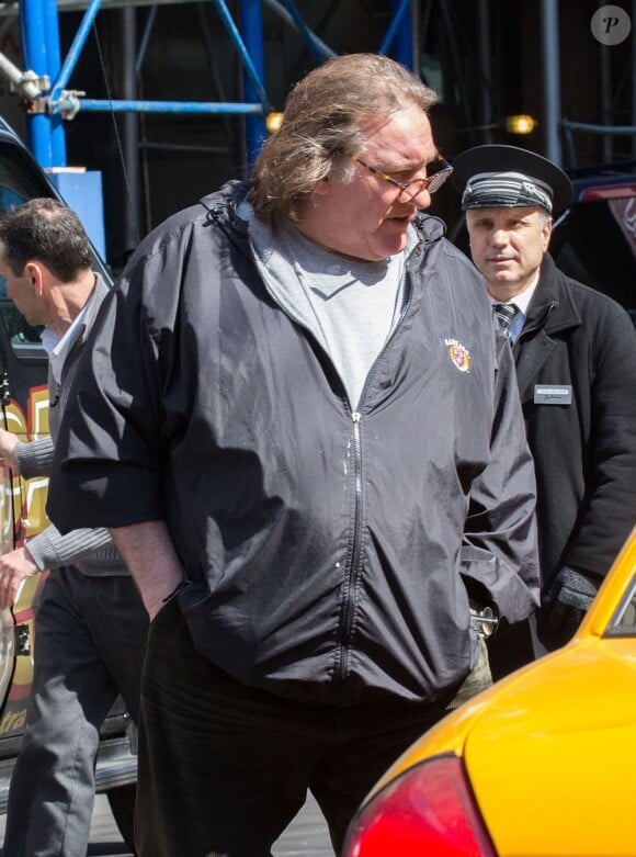 Gérard Depardieu à New York le 5 avril 2013