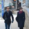 Anne Hathaway et Adam Shulman se promènent à New York le 26 mars 2013.