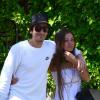 Adrien Brody et sa belle Lara Lieto lors d'une ballade en amoureux du côté de West Hollywood le 10 avril 2013