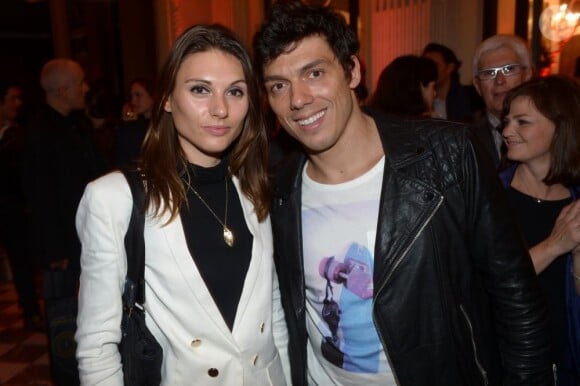 Taïg Khris et Alexandra du Bachelor à la soirée Nicolas Feuillatte, célèbre maison de champagne, aux Salons France Amériques à Paris, mercredi 10 avril 2013.