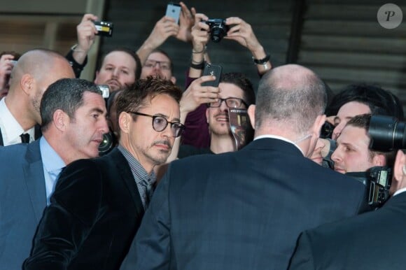 Robert Downey Jr. lors de l'avant-première de "Iron Man 3" au Grand Rex à Paris le 14 avril 2013