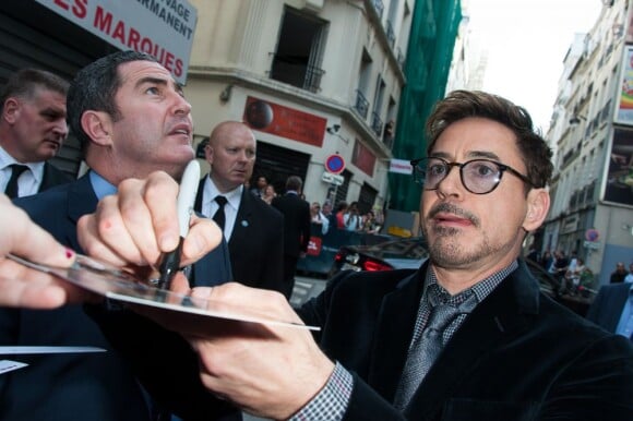 Robert Downey Jr. lors de l'avant-première de "Iron Man 3" au Grand Rex à Paris le 14 avril 2013