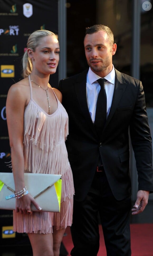 Oscar Pistorius et Reeva Steenkamp au Feather Awards à Johannesburg le 4 novembre 2012