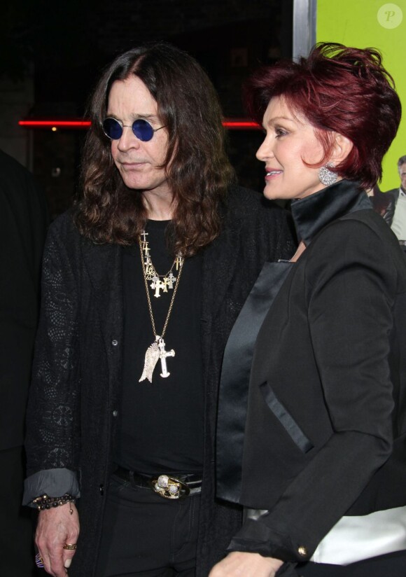 Ozzy Osbourne et Sharon Osbourne à la première du film Seven Psychopaths à Westwood, le 1er octobre 2012.