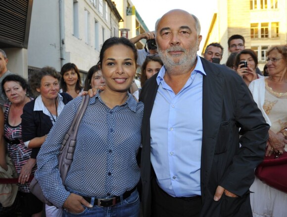 Gérard Jugnot et sa compagne Saïda Jawad le 26 août 2012 à Angoulême