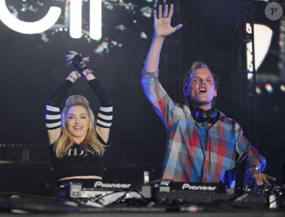 Madonna et le DJ Avicii au Ultra Music Festival 2012 à Miami, le 24 mars 2012.