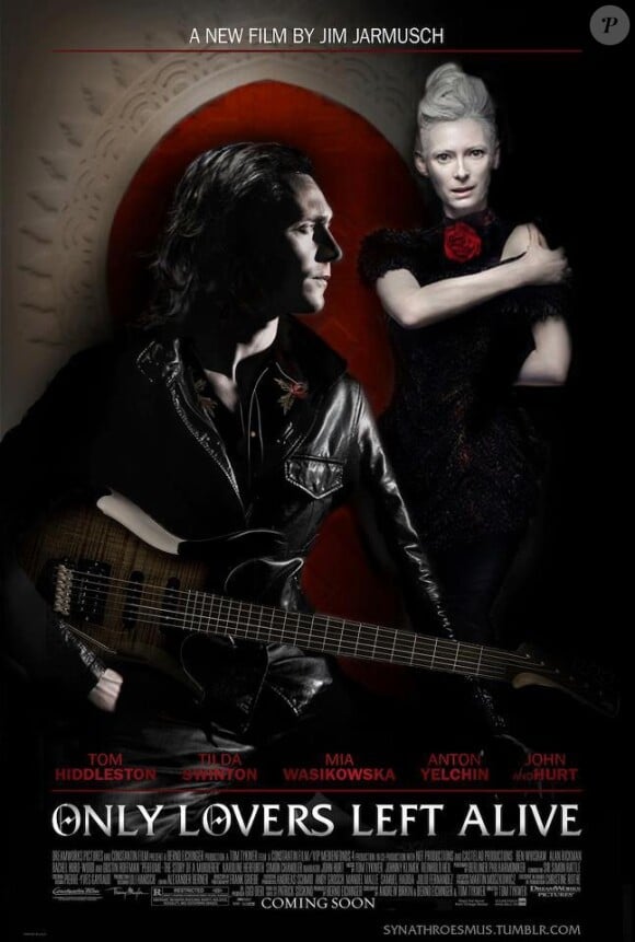 Affiche officielle d'Only Lovers Left Alive, de Jim Jarmusch, avec Tom Hiddleston et Tilda Swinton.