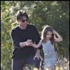 Tom Cruise et sa fille Suri Cruise le 10 octobre 2009 à Boston
