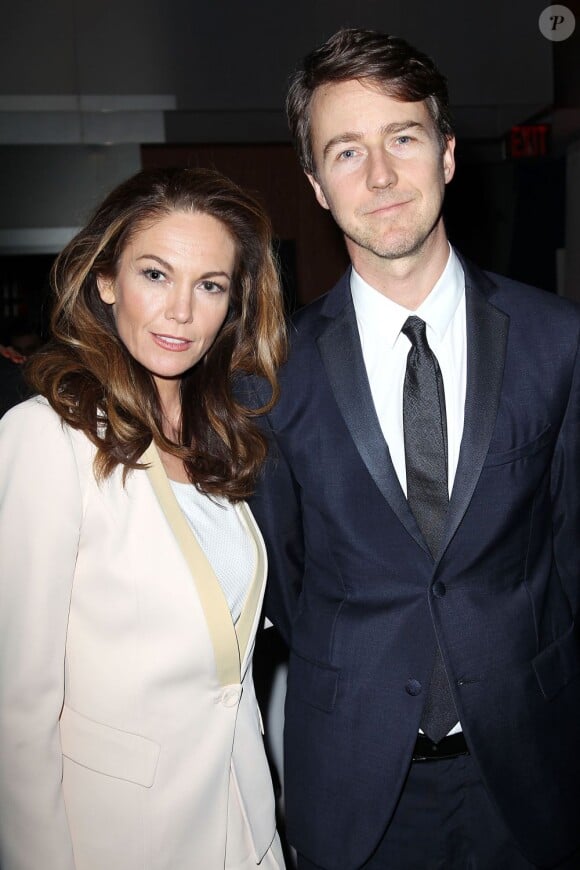Diane Lane et Edward Norton à New York le 18 mars 2013.