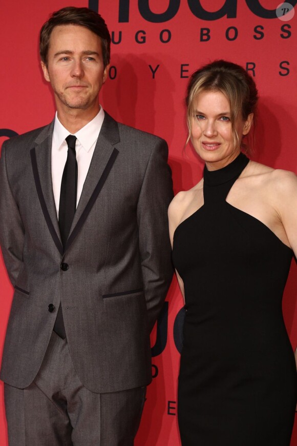 Edward Norton et Renee Zellweger à Berlin, le 17 janvier 2013.